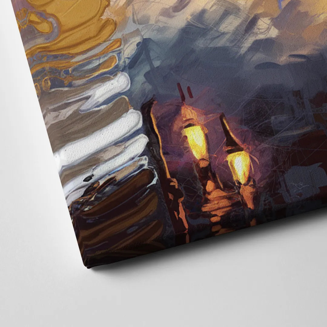 Providence Cityscape Reflection Canvas Close Up