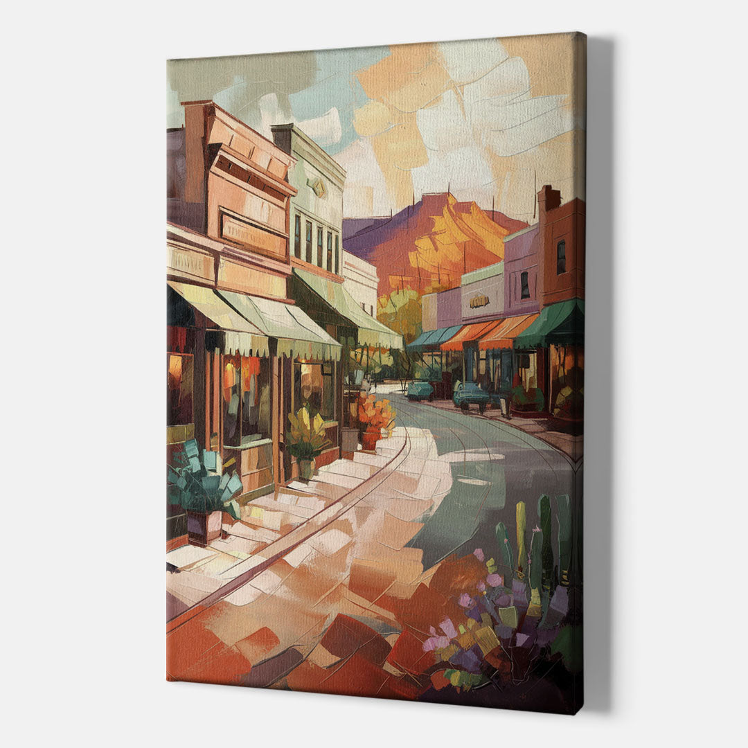 Bisbee Historic Streetscape - Canvas Wall Art Indoor