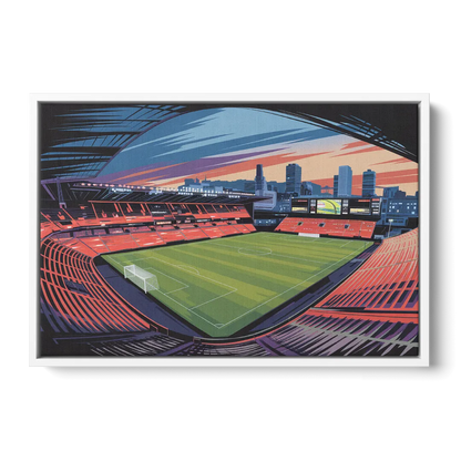 Portland Timbers Stadium View - White Frame Canvas