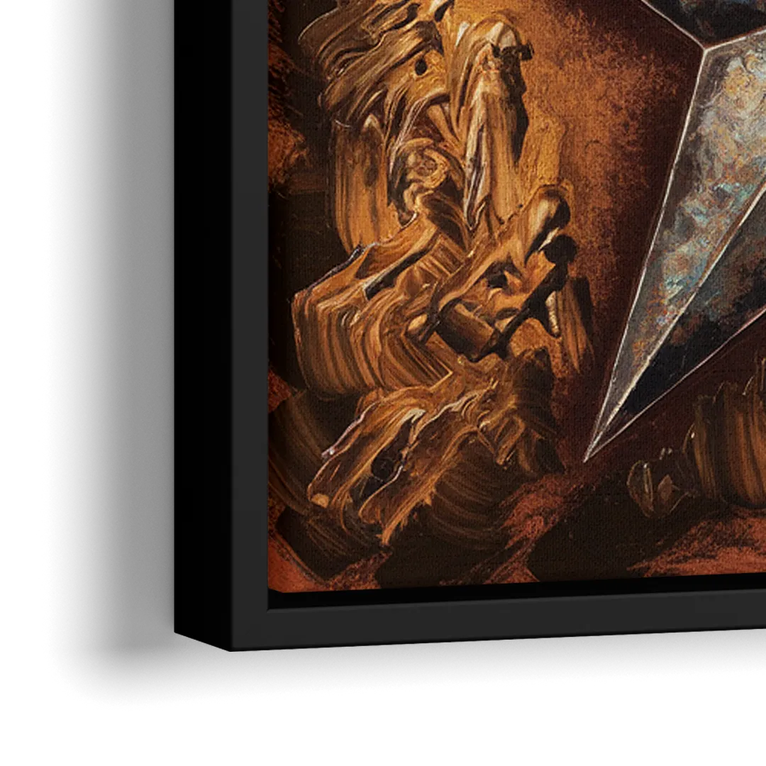 Austin Texas Stars - Close-Up Black Frame Canvas