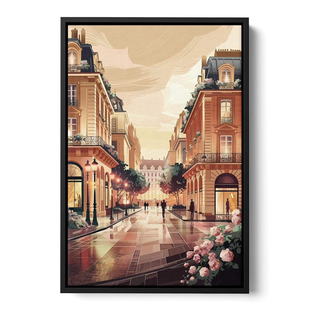 Camden Urban Charm Cityscape - Black Frame Canvas