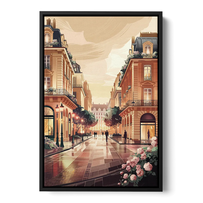 Camden Urban Charm Cityscape - Black Frame Canvas