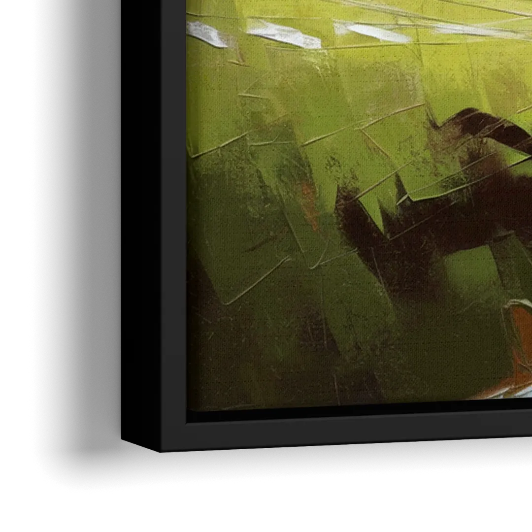 Cleveland Browns Fans in Action - Close-Up Black Frame Canvas