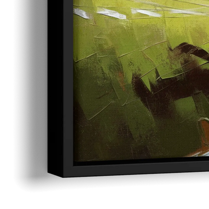 Cleveland Browns Fans in Action - Close-Up Black Frame Canvas