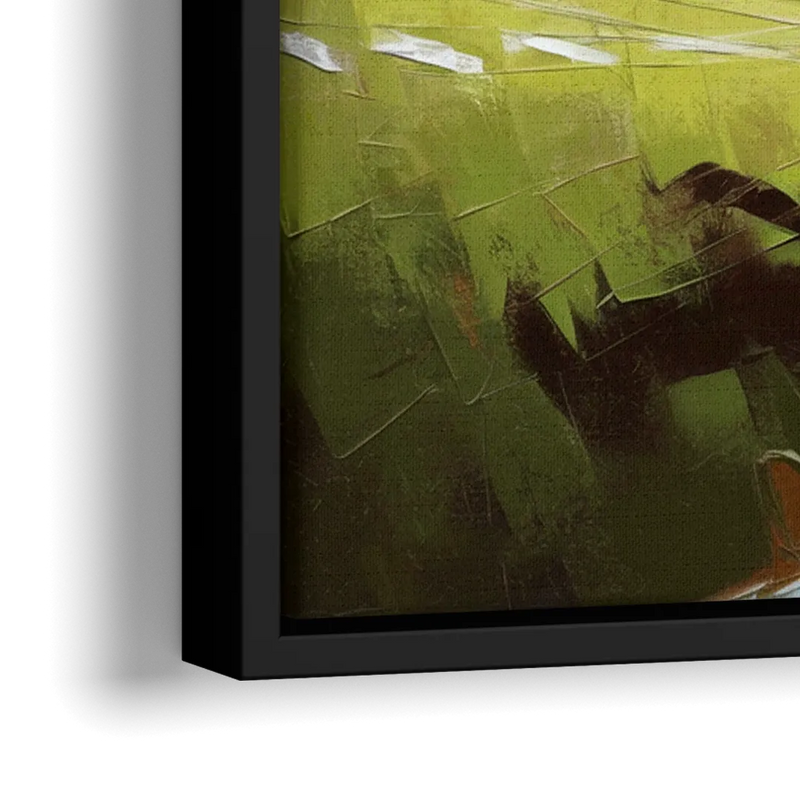 Cleveland Browns Fans in Action - Close-Up Black Frame Canvas