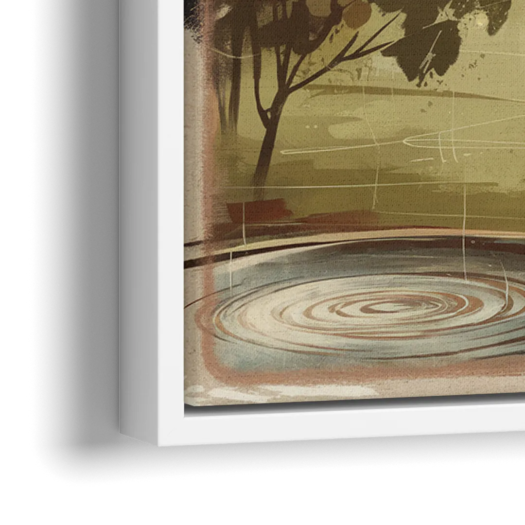 Wichita Vintage Aesthetic - Close-Up White Frame Canvas