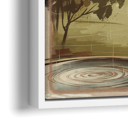 Wichita Vintage Aesthetic - Close-Up White Frame Canvas