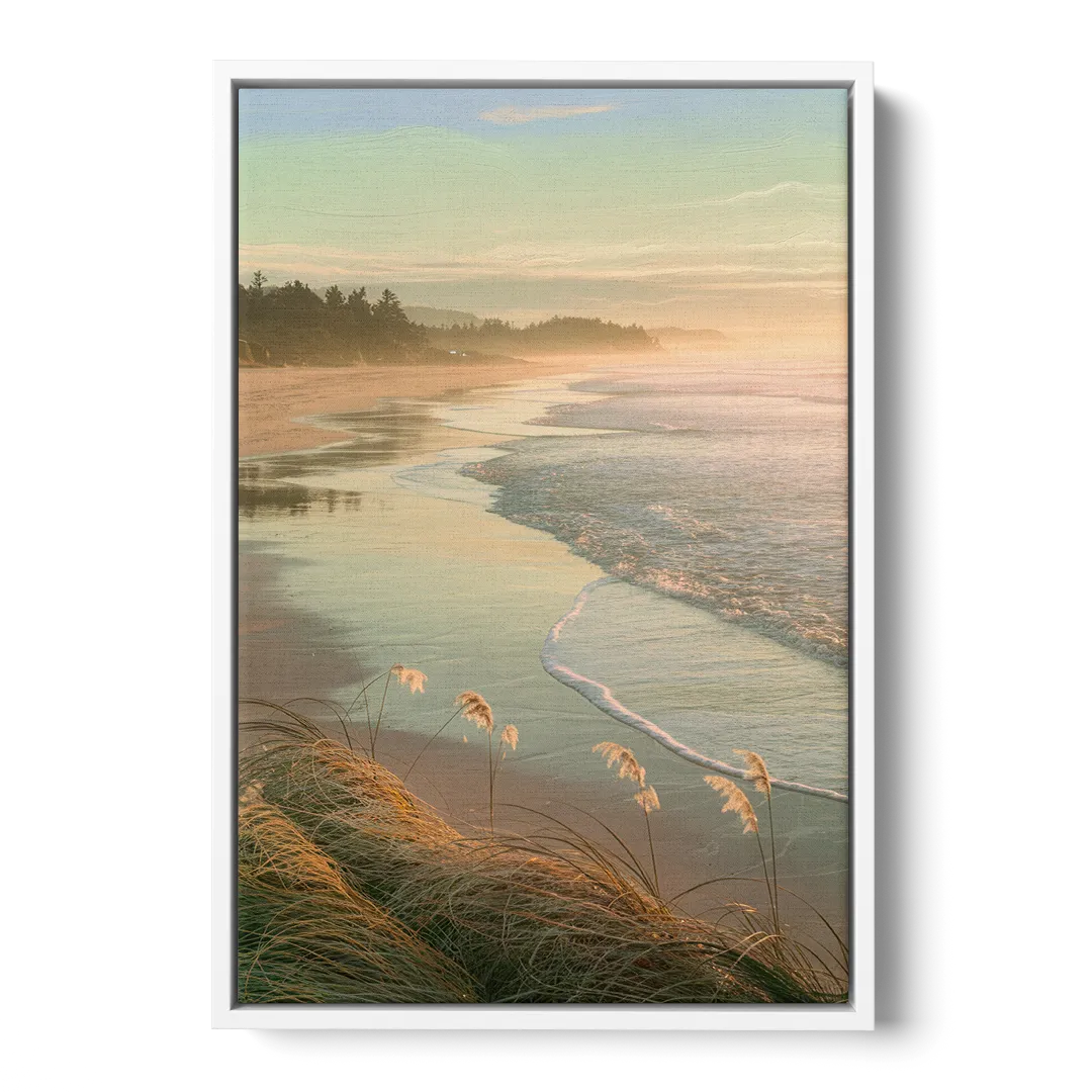 Sitka Tranquil Shores - White Frame Canvas