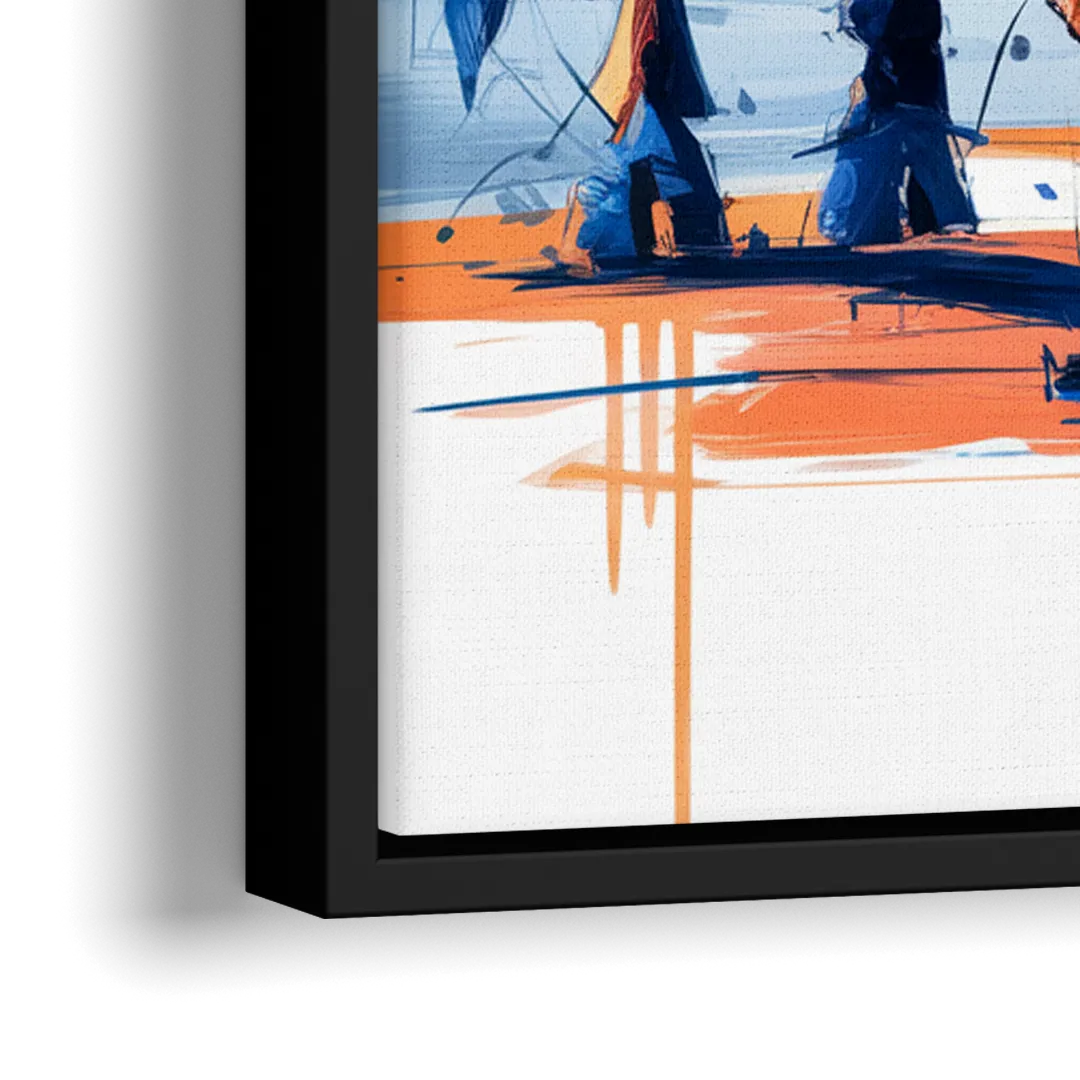 Durham Bulls Baseball Tribute - Close-Up Black Frame Canvas