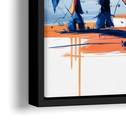 Durham Bulls Baseball Tribute - Close-Up Black Frame Canvas