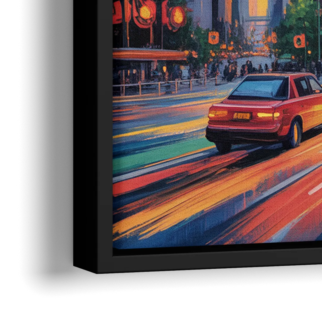 Flatiron Building Landmark - Close-Up Black Frame Canvas