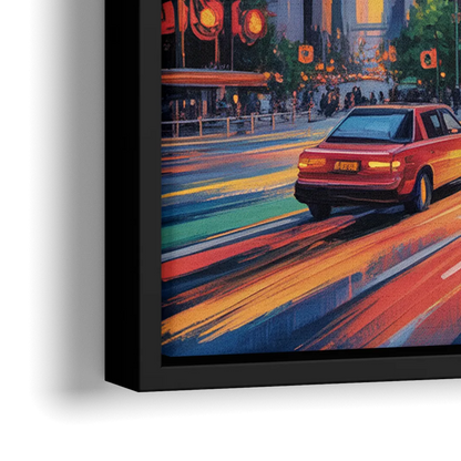 Flatiron Building Landmark - Close-Up Black Frame Canvas