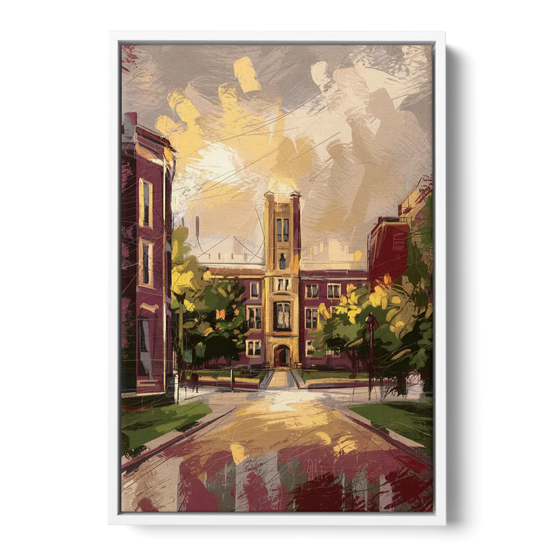 Boston College Eagles Spirit - White Frame Canvas