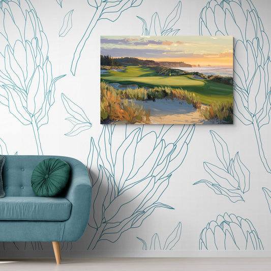 Bandon Dunes Golf Landscape - Canvas Wall Art Living Room