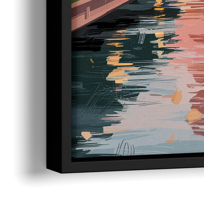 Augusta Historic Downtown Charm - Close-Up Black Frame Canvas