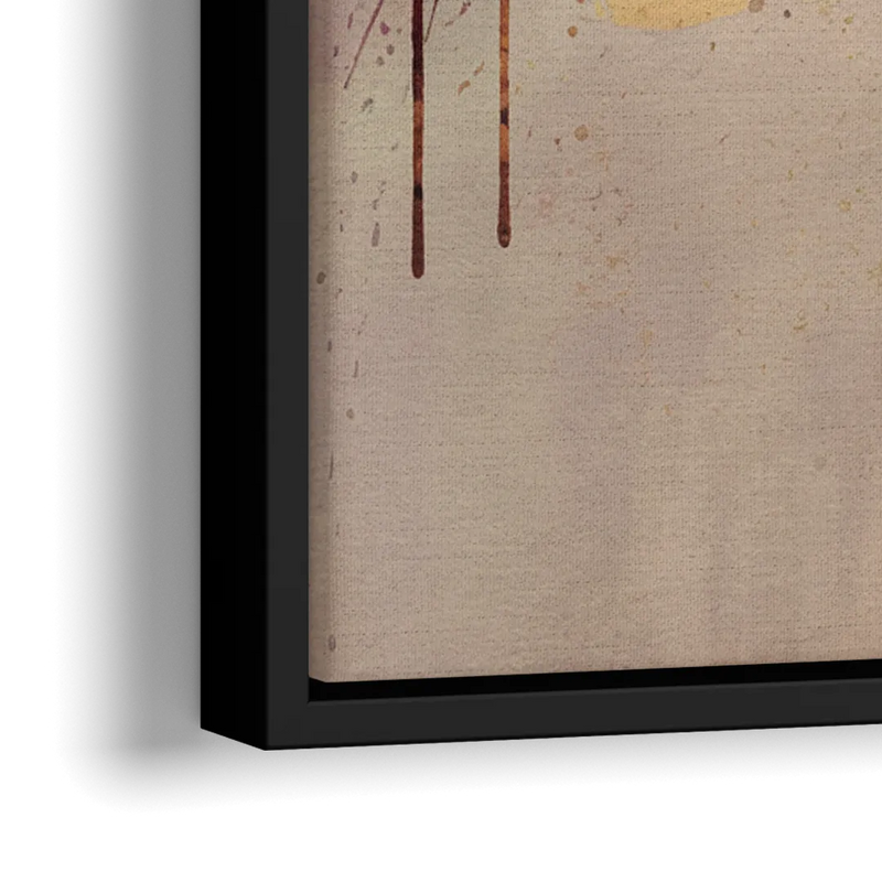 Durham Skyline at Sunset - Close-Up Black Frame Canvas