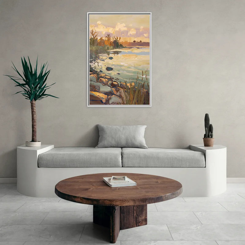 Chesapeake Scenic Horizons - Living Room White Frame Canvas