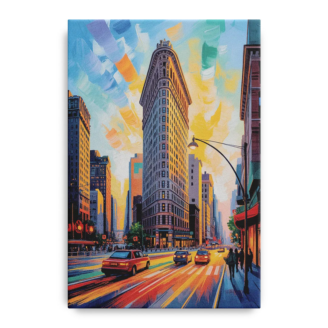 Flatiron Building Landmark - Canvas Wall Art