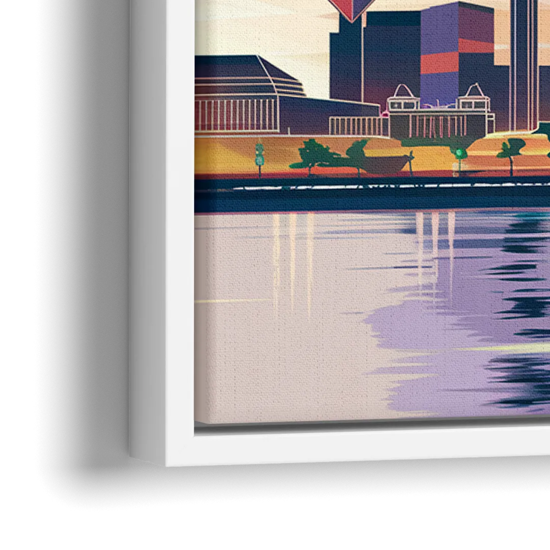 Dallas Scenic Skies - Close-Up White Frame Canvas