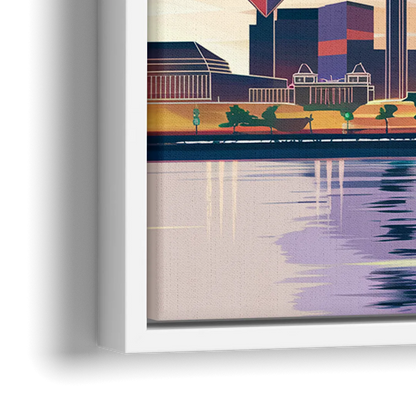 Dallas Scenic Skies - Close-Up White Frame Canvas