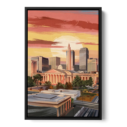 Joseph Skyline Sunset - Black Frame Canvas
