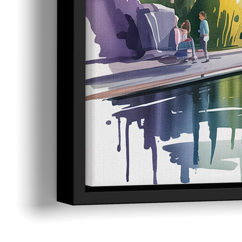 Quebec City Historic Churches - Close-Up Black Frame Canvas