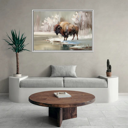 Buffalo Waterfront Serenity - Living Room White Frame Canvas