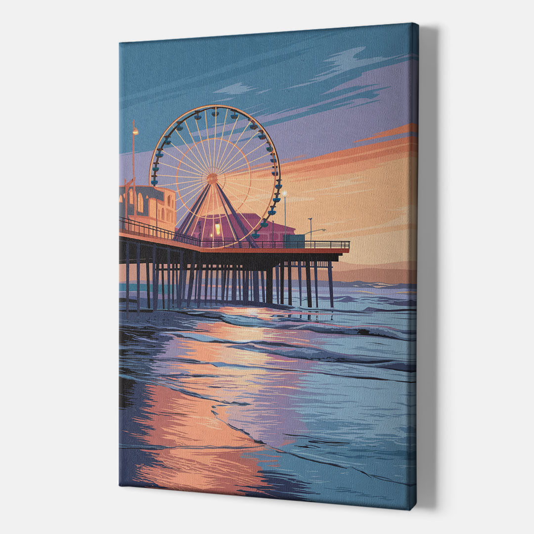 Los Angeles Santa Monica Pier - Canvas Wall Art Indoor