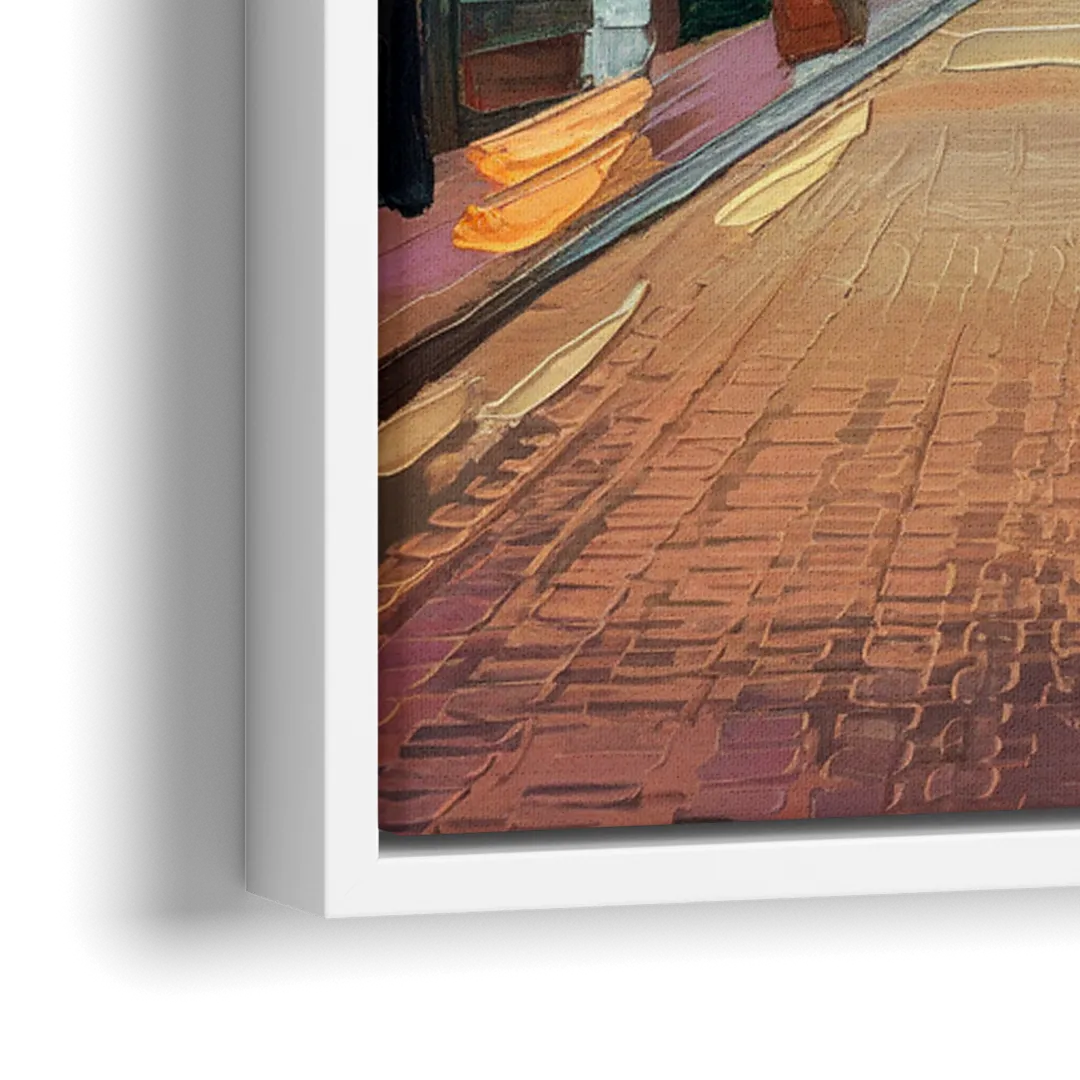 Austin South Congress Aesthetic - Close-Up White Frame Canvas