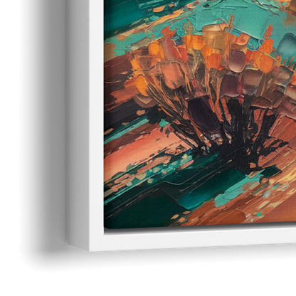 Tucson Sonoran Desert - Close-Up White Frame Canvas