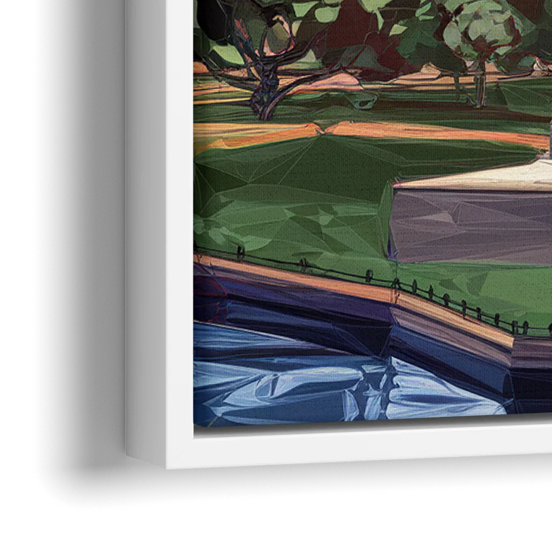 Jersey City Liberty State Park - Close-Up White Frame Canvas