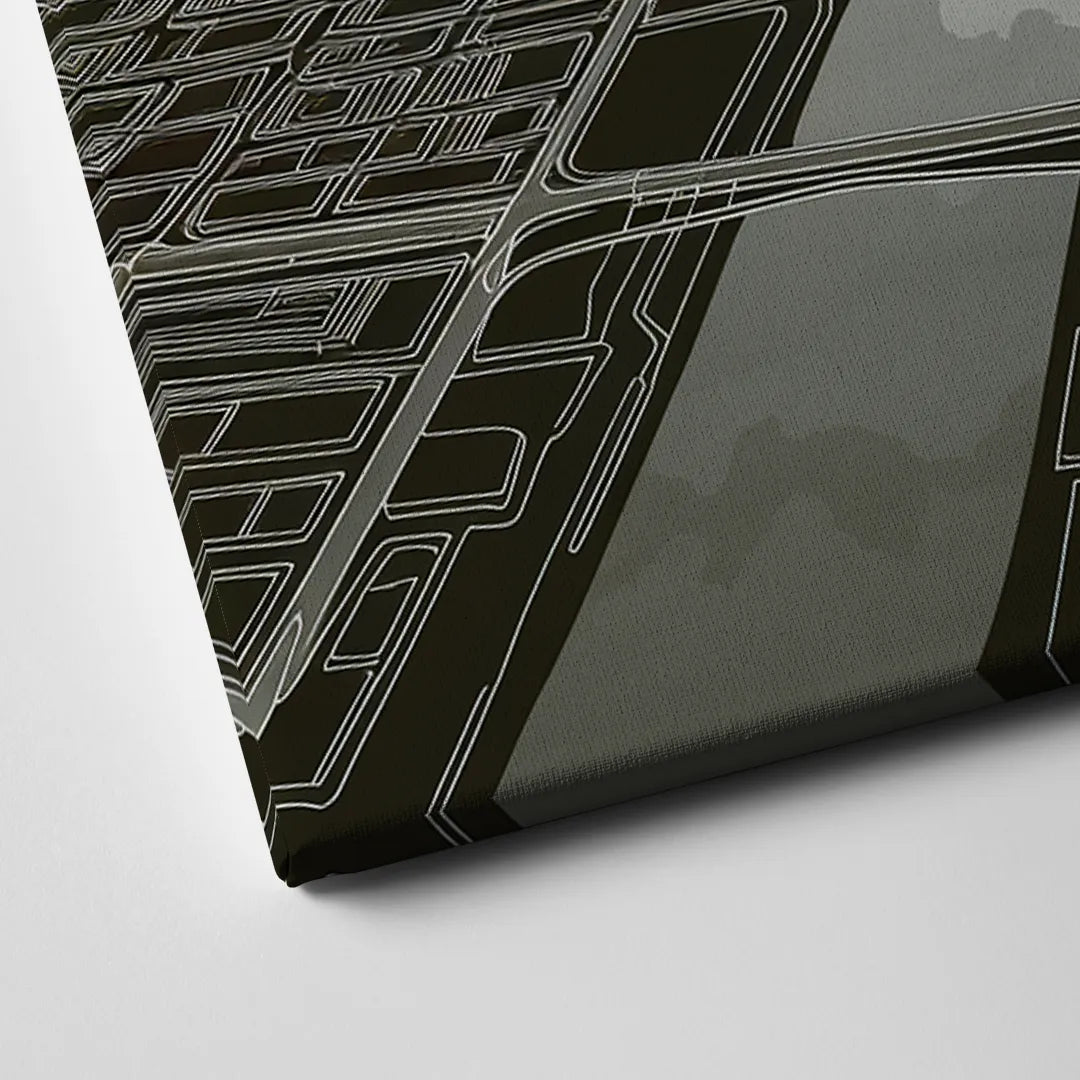 Philadelphia Map Design Canvas Close Up