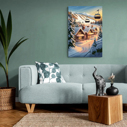 Park City Snowy Landscape - Canvas Wall Art Living Room