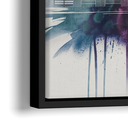 Columbus Ohio Skyline - Close-Up Black Frame Canvas