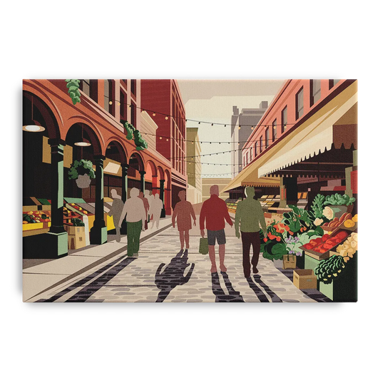 Omaha Old Market Charm - Canvas Wall Art