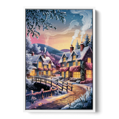 Madison Winter Wonderland - White Frame Canvas