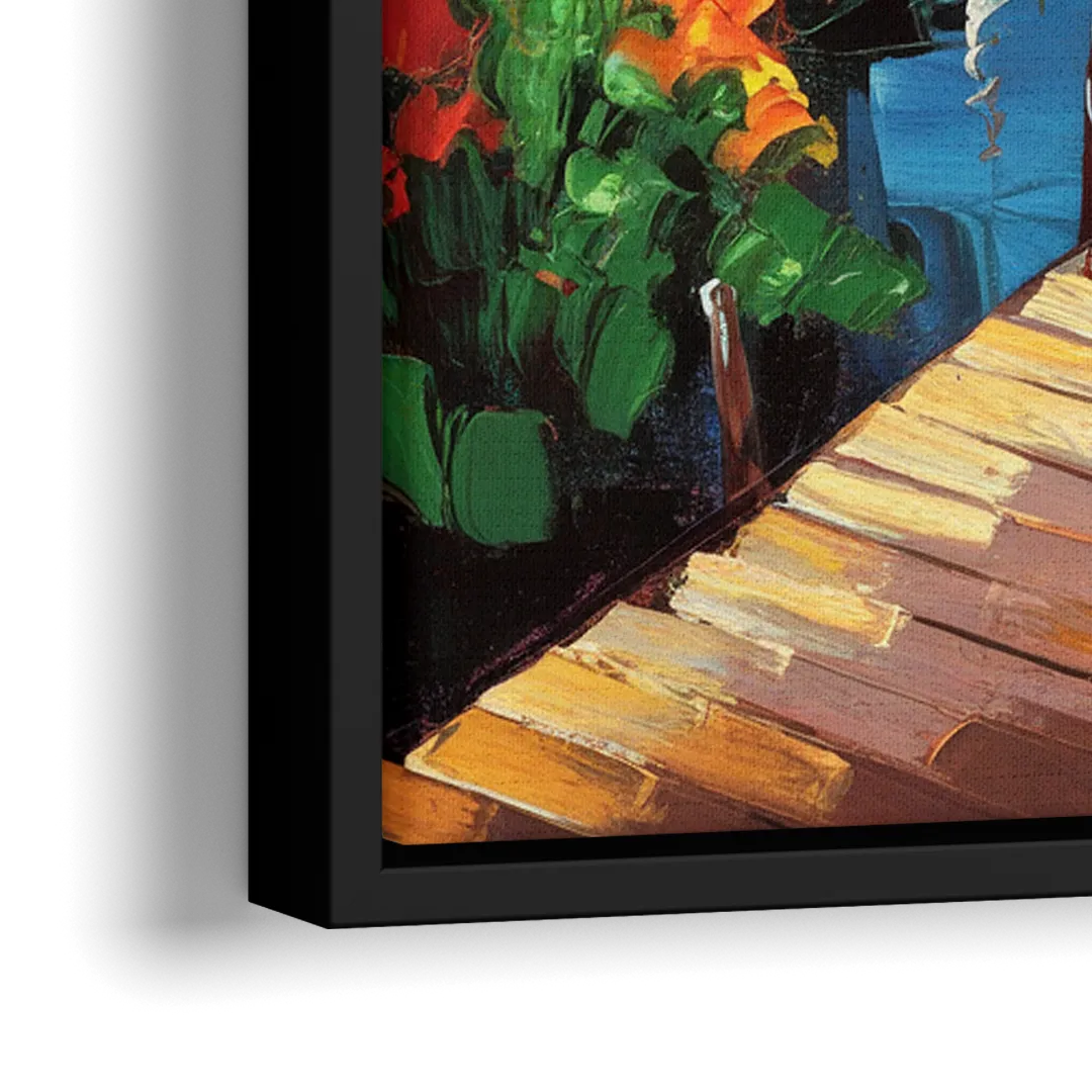 Traverse City Scenic Waterfront - Close-Up Black Frame Canvas