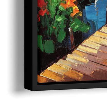 Traverse City Scenic Waterfront - Close-Up Black Frame Canvas