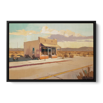 Marfa Roadside Charm - Black Frame Canvas