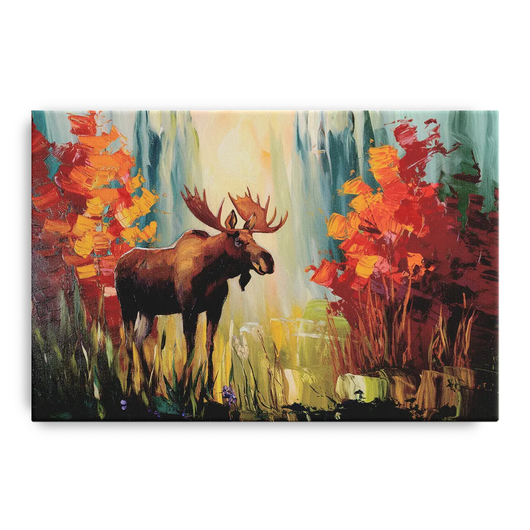 Anchorage Moose In The Wild - Canvas Wall Art