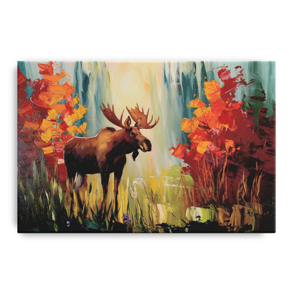 Anchorage Moose In The Wild - Canvas Wall Art