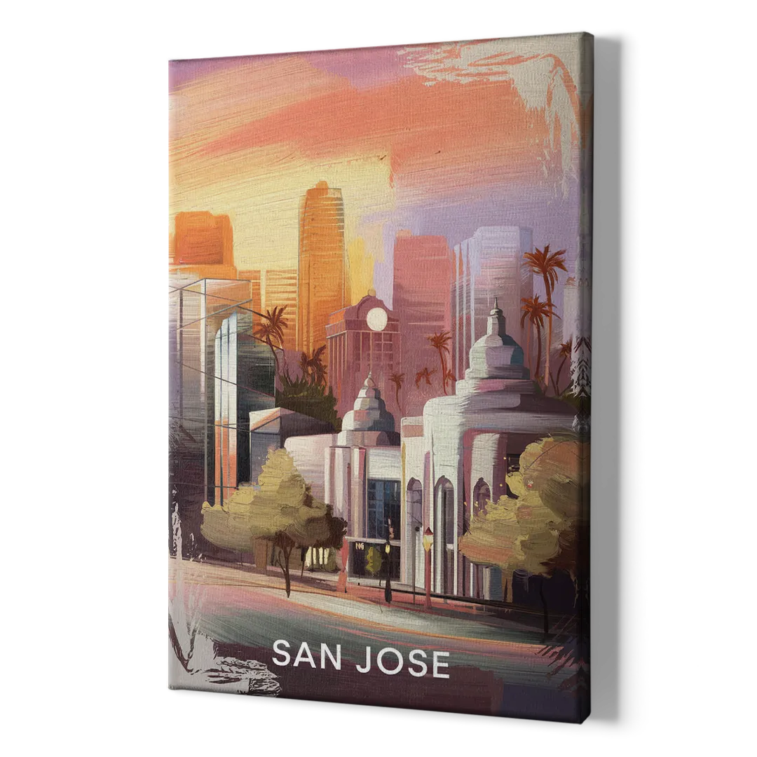 San Jose Architectural Beauty - Canvas Print Art Sides