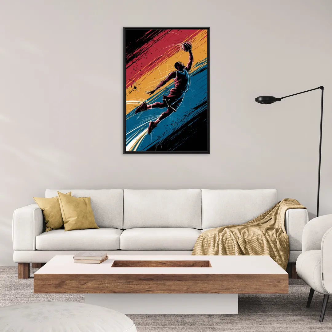 Irving Basketball Dreams - Living Room Black Frame Canvas