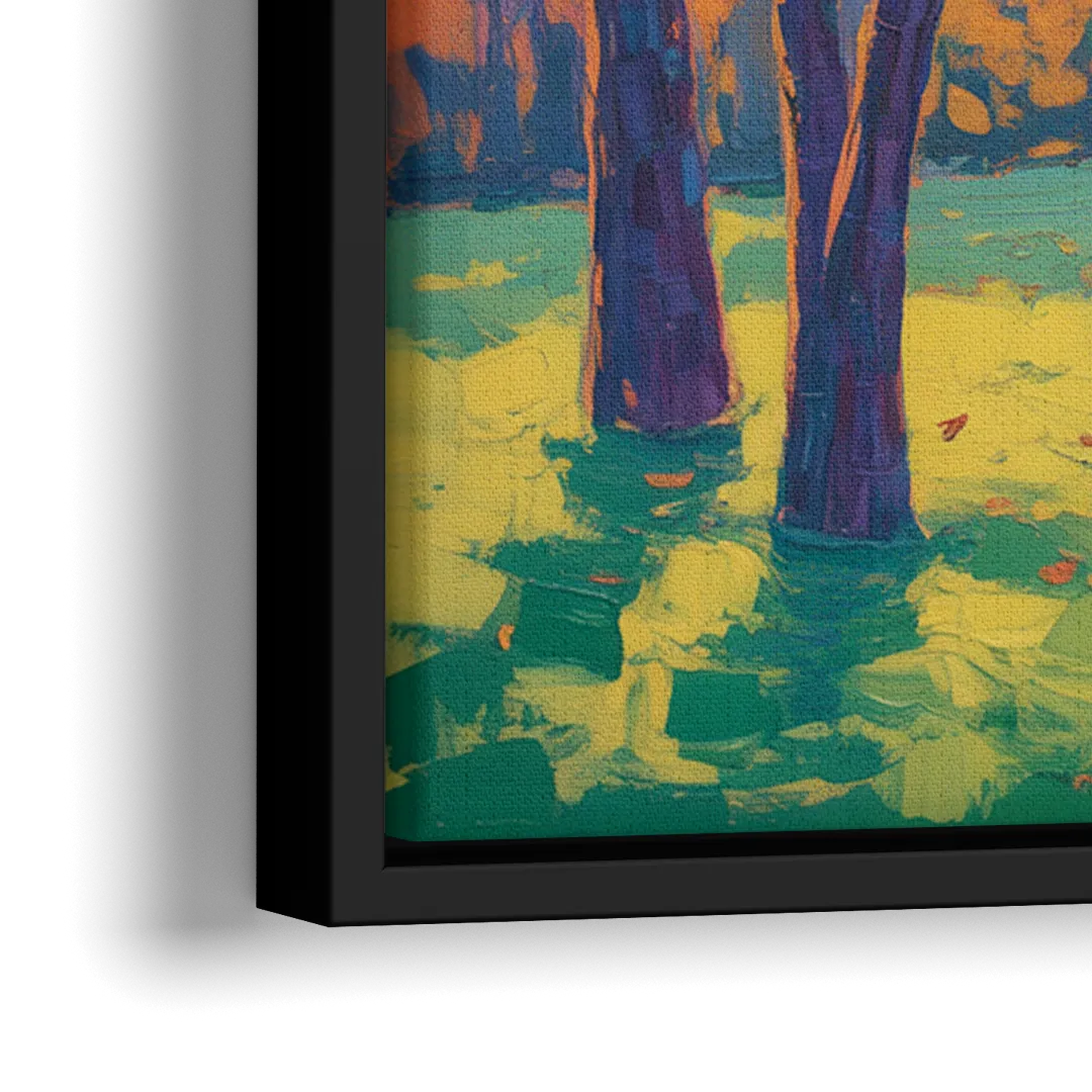 Ottawa Autumn Foliage - Close-Up Black Frame Canvas