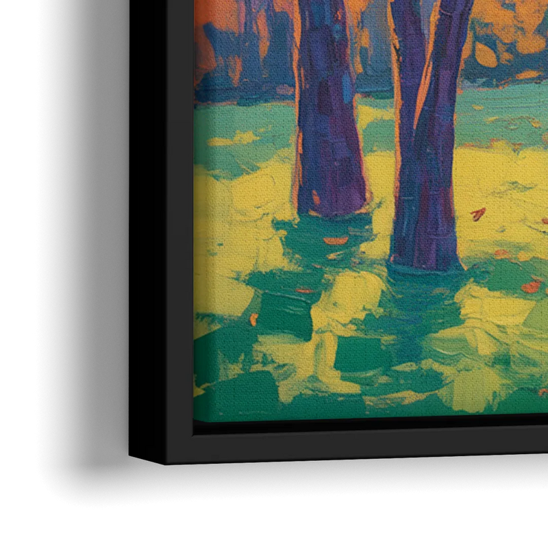 Ottawa Autumn Foliage - Close-Up Black Frame Canvas