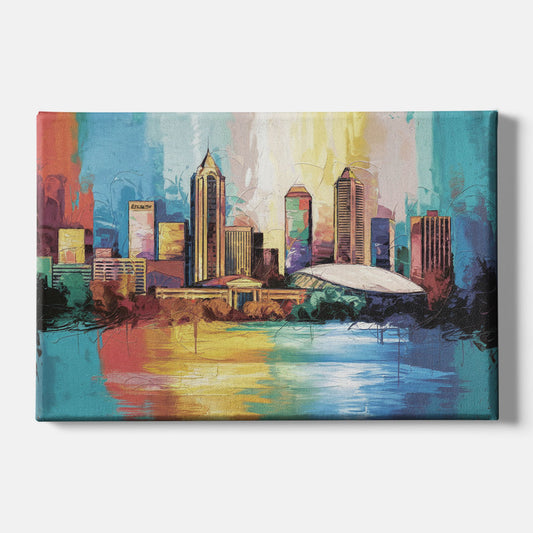 Atlanta Skyline Panoramic View - Canvas Wall Art