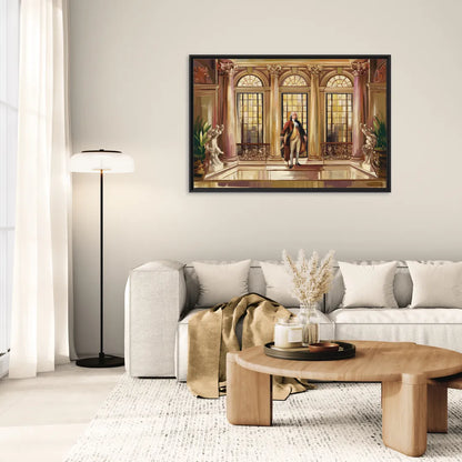 Franklin Architectural Beauty - Living Room Black Frame Canvas