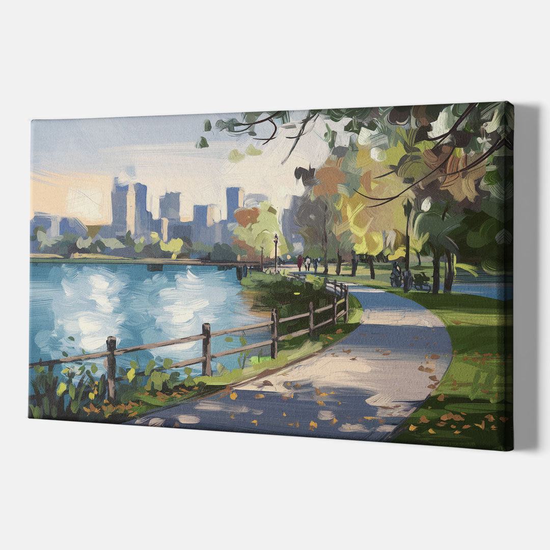 Burlington Lakefront Pathways - Canvas Wall Art Indoor