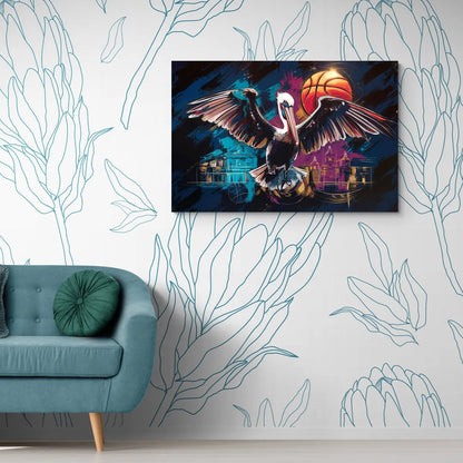 New Orleans Pelicans Basketball Spirit - Canvas Wall Art Living Room