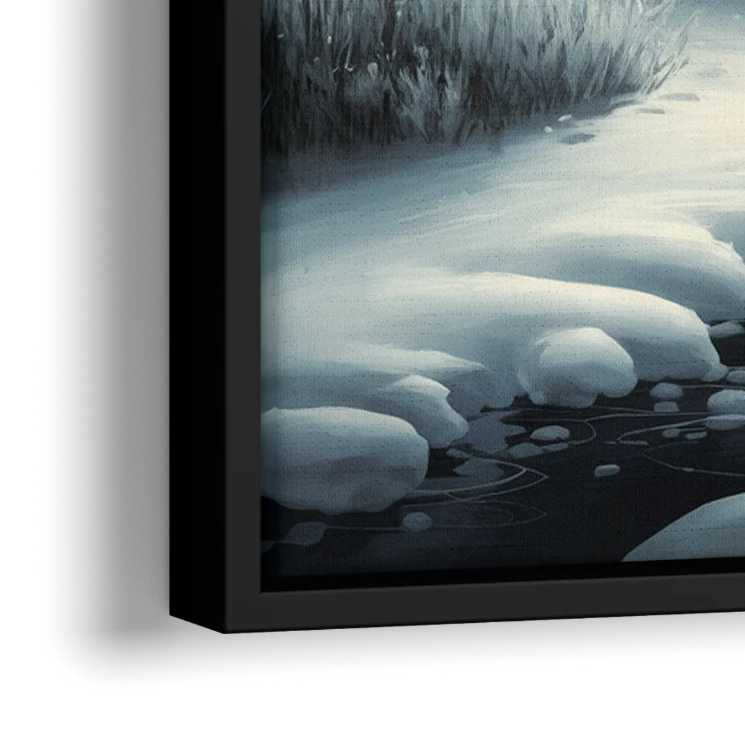 Ashland Winter Wonderland - Close-Up Black Frame Canvas